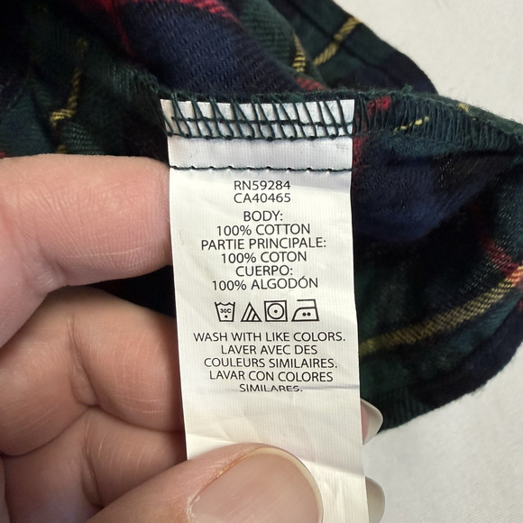 The Children's Place Plaid Flannel Dress Girl's Size 14 Navy/Green - Picture 5 of 7